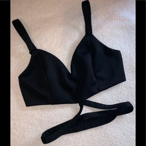 Black strappy top